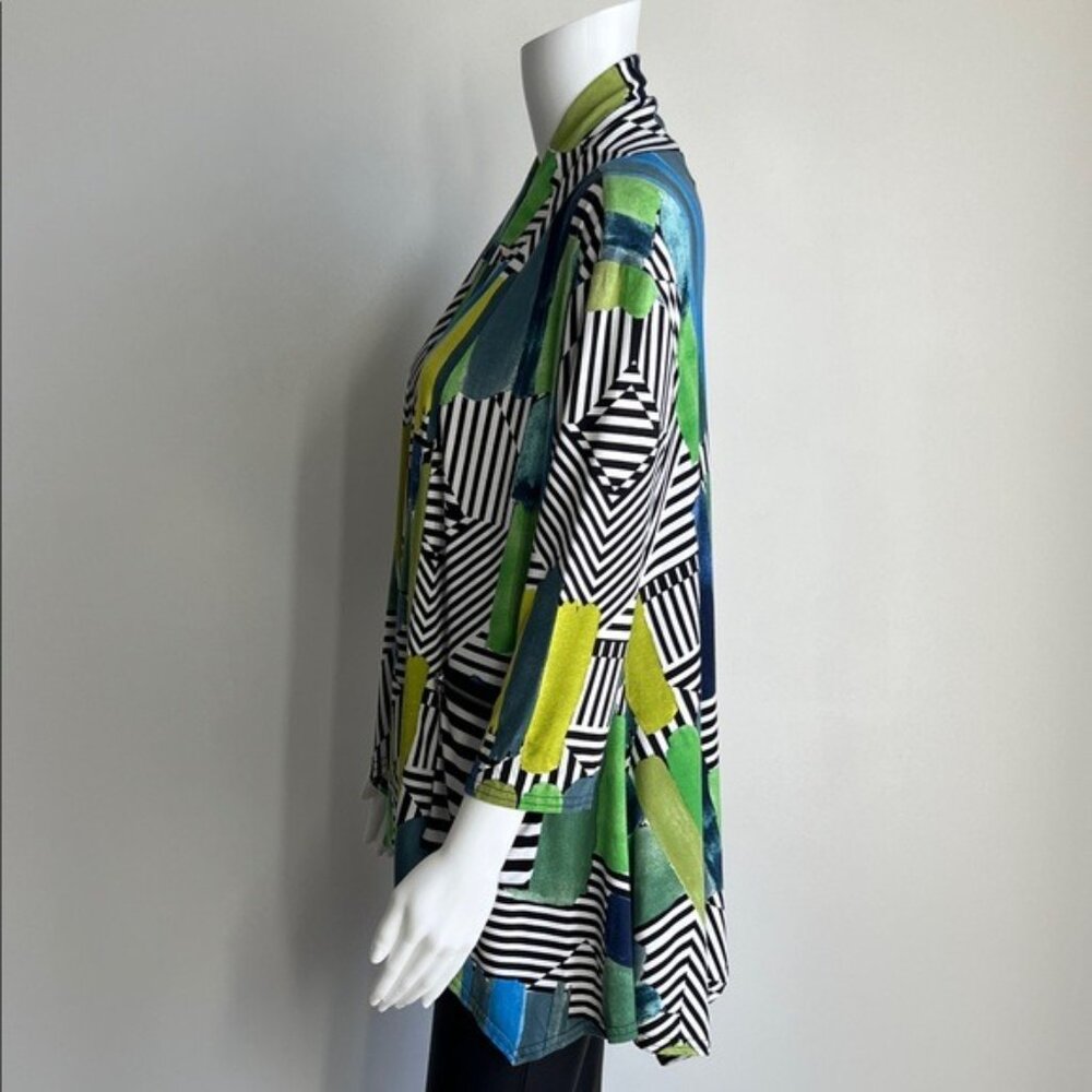 Joseph Ribkoff Geometric Patterned Open Front Car… - image 4